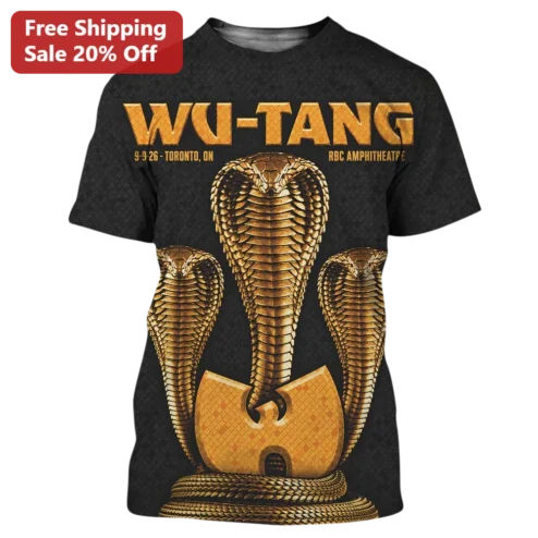 Wu-Tang Clan Golden Cobra Graphic Tee Hip Hop Streetwear Shirt
