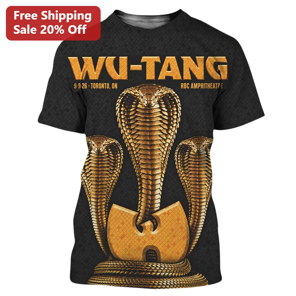Wu-Tang Clan Golden Cobra Graphic Tee Hip Hop Streetwear Shirt