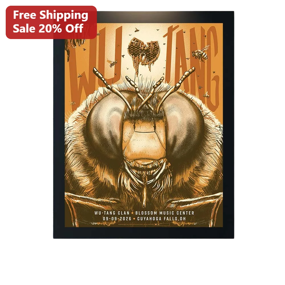 Wu-Tang Clan Poster Bee Honeycomb Art Hip Hop Wall Decor Vintage Concert Style Print