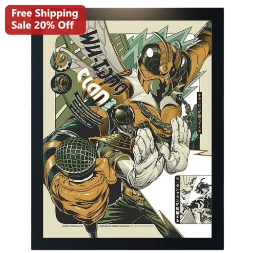 Wu-Tang Clan Poster Blue Beetle Comic Art Print Vintage Hip Hop Wall Decor
