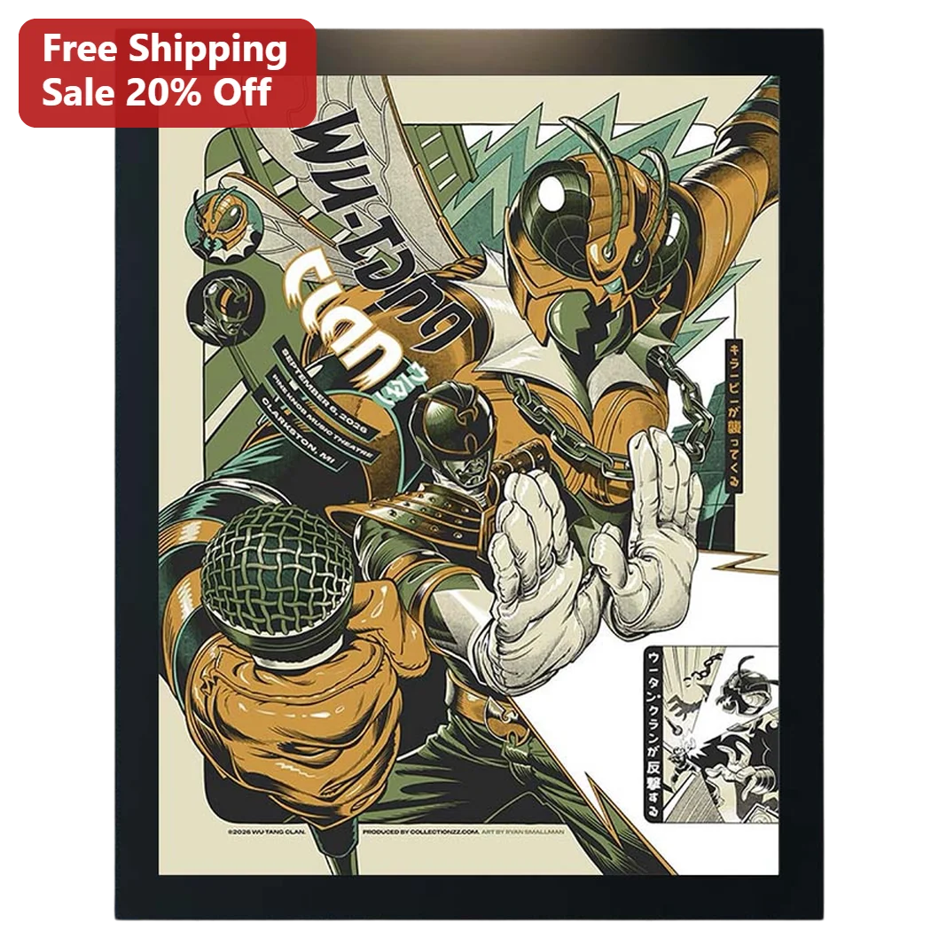 Wu-Tang Clan Poster Blue Beetle Comic Art Print Vintage Hip Hop Wall Decor