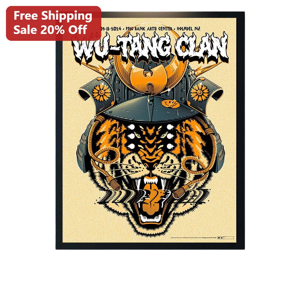 Wu-Tang Clan Poster Vintage Tiger Samurai Art Hip Hop Wall Decor