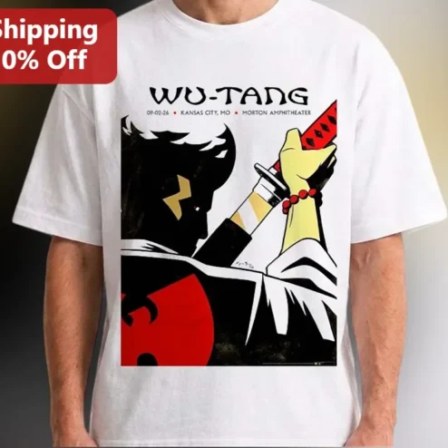 Wu-Tang Clan Samurai Katana Graphic Tee Hip Hop Streetwear Shirt