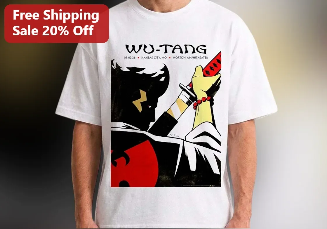 Wu-Tang Clan Samurai Katana Graphic Tee Hip Hop Streetwear Shirt