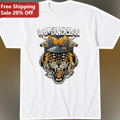 Wu-Tang Clan Tiger Samurai Graphic Tee Hip Hop Streetwear Shirt
