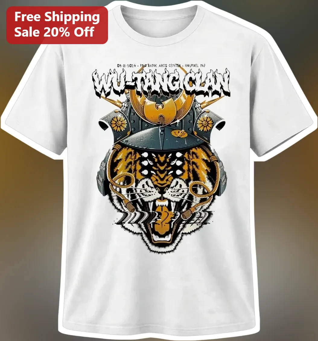 Wu-Tang Clan Tiger Samurai Helmet Graphic Tee Hip Hop Vintage Streetwear Shirt