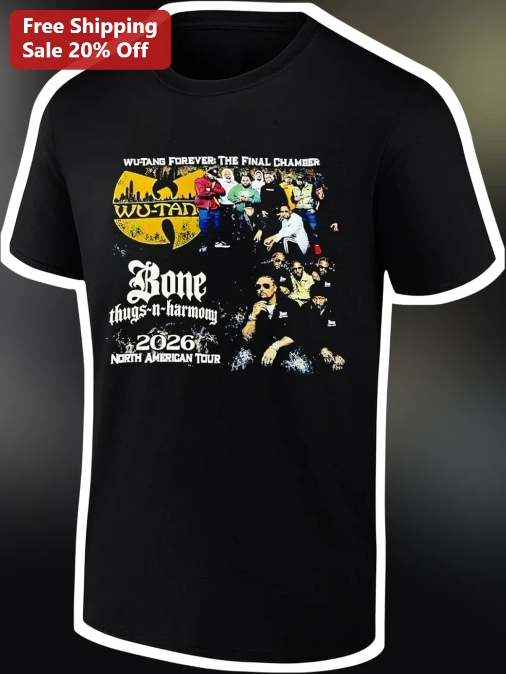 Wu-Tang Forever The Final Chamber Bone Thugs-N-Harmony 2026 North American Tour Tee