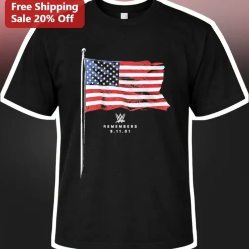 WWE Remembers 9.11.01 Never Forget SmackDown Tribute Tee