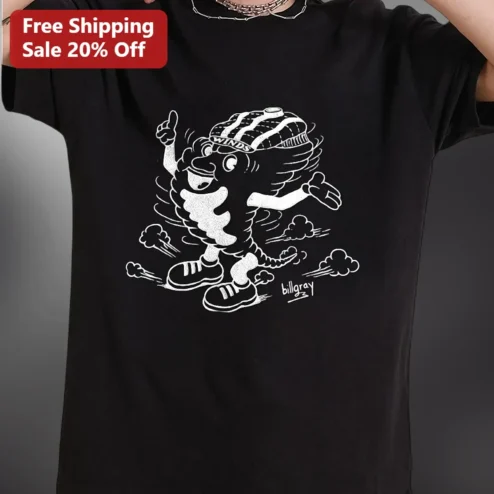 WYNDS Tee Cartoon Wind Character Retro Streetwear Graphic Shirt
