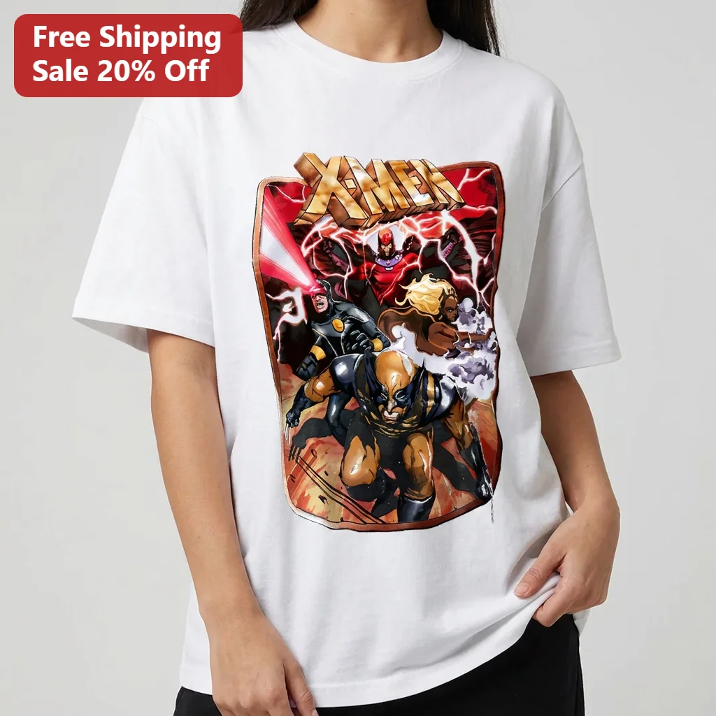X-Men Tee Vintage Comic Book Graphic with Wolverine Cyclops Storm Magneto, Marvel Superhero Gift for Comic Fans