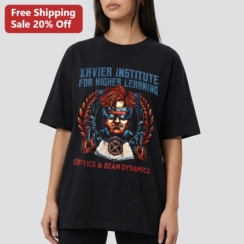 Xavier Institute for Higher Learning Optics and Beam Dynamics Cyclops Tee, Vintage X-Men Graphic Tee Gift for Marvel Fans