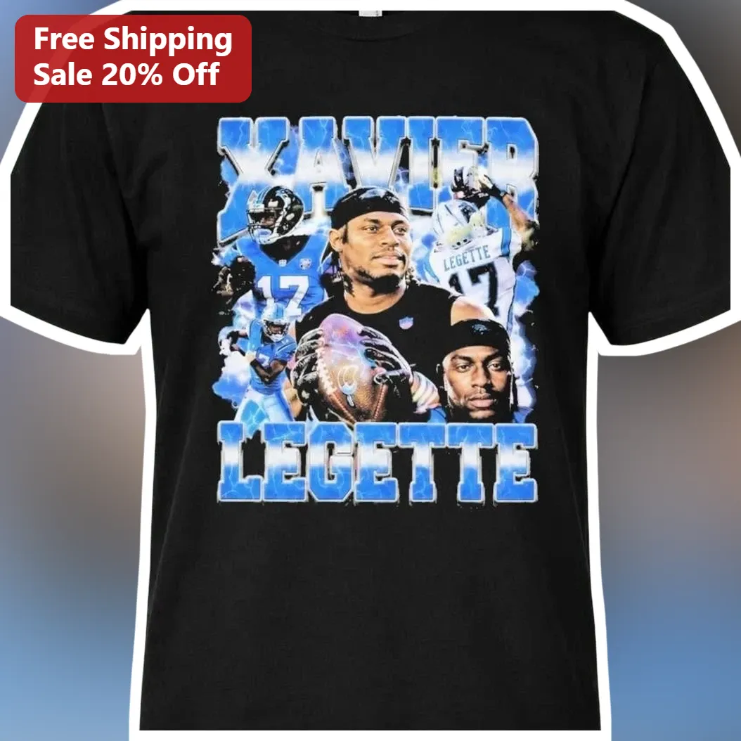 Xavier Legette Tee Carolina Panthers Wide Receiver Fan Gift Black Graphic T-Shirt