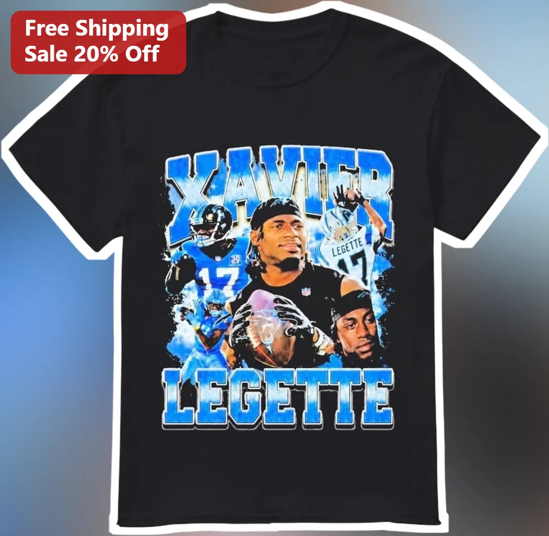 Xavier Legettee Tee Detroit Lions Football Player Graphic Shirt for Men NFL Fan Merch