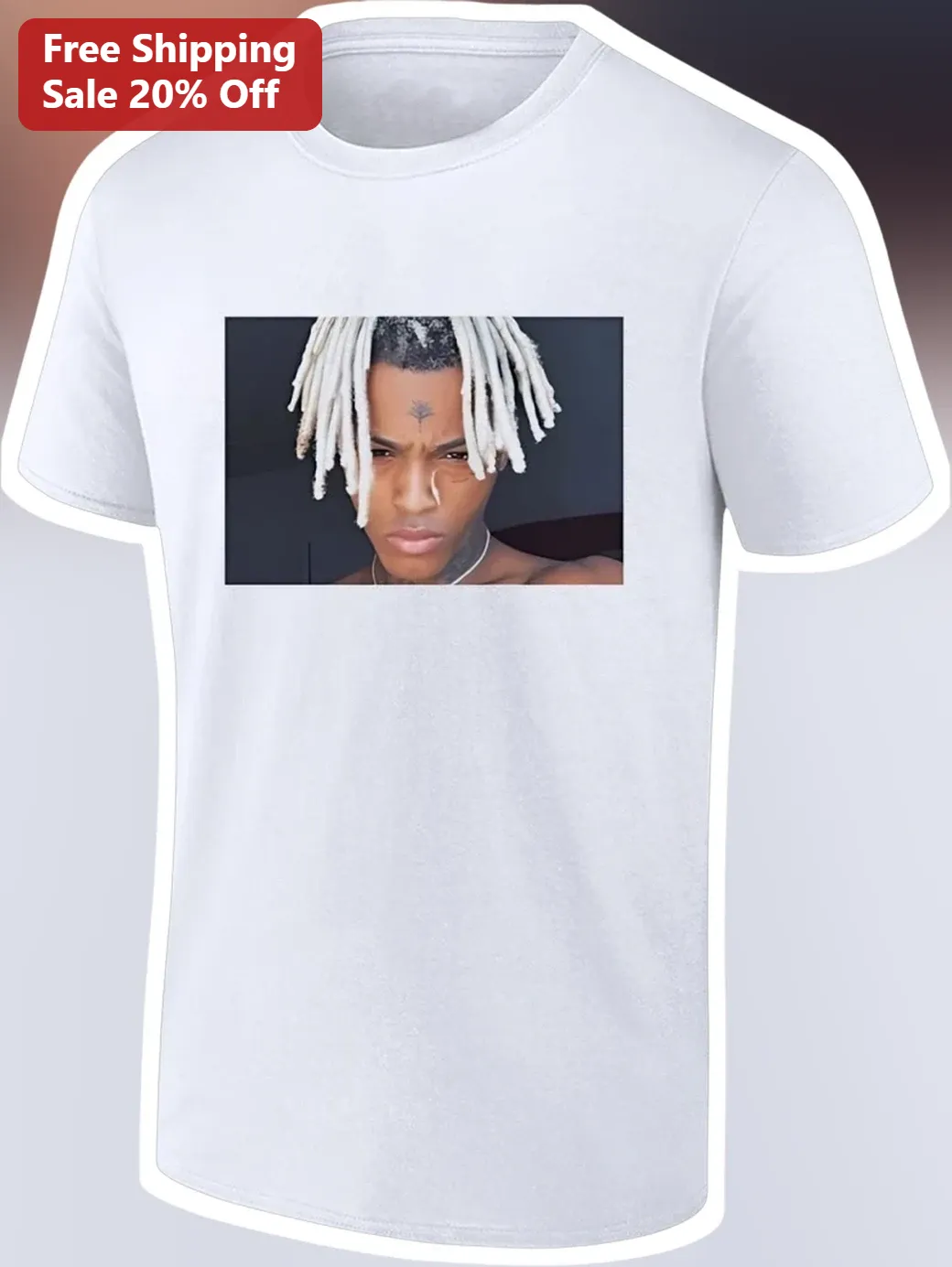 XXXTentacion Portrait Graphic Tee Jahseh Onfroy Rapper Merch Hip Hop Streetwear Shirt