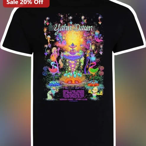 Yahnn Dawn Pretty Lights Tee Psychedelic EDM Festival Graphic Shirt for Men Women