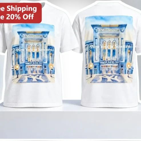 Yankee Stadium New York or Nowhere Gate 4 Watercolor Tee