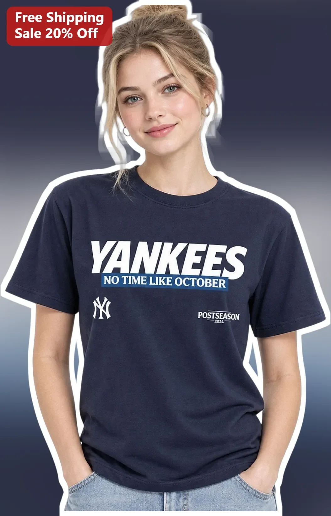 Yankees No Time Like October Postseason Tee New York Baseball Fan Gear