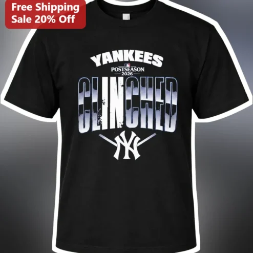 Yankees Postseason 2026 Clinched Tee New York Baseball Fan Gear