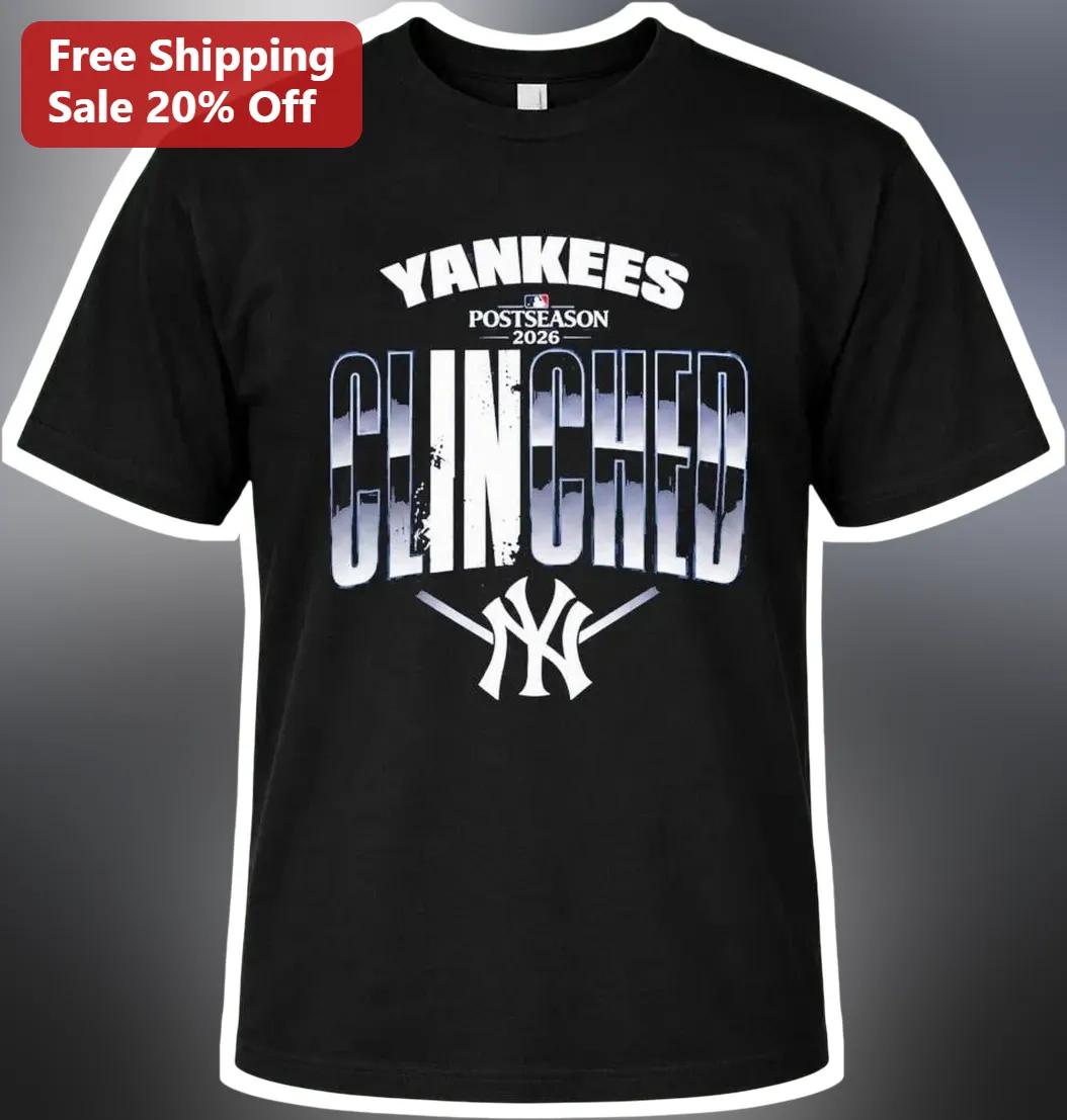 Yankees Postseason 2026 Clinched Tee New York Baseball Fan Gear
