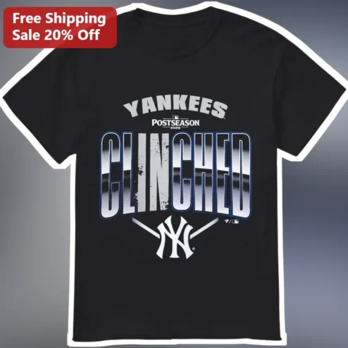Yankees Postseason Clinched Tee New York Baseball Fan Apparel October Playoff Celebration Shirt