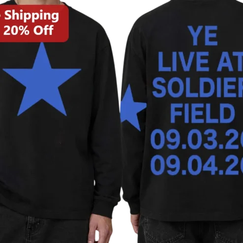 Ye Live At Soldier Field Long Sleeve Tee Chicago Concert Merch Fan Gift