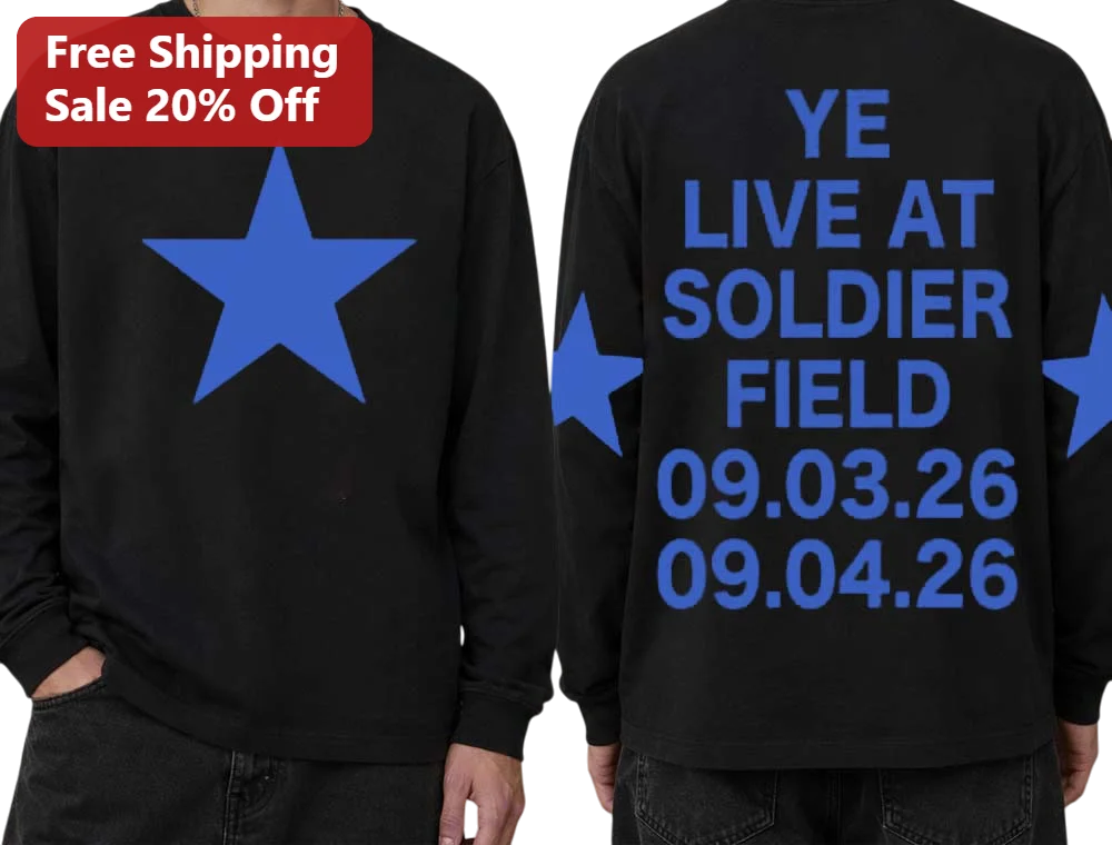 Ye Live At Soldier Field Long Sleeve Tee Chicago Concert Merch Fan Gift