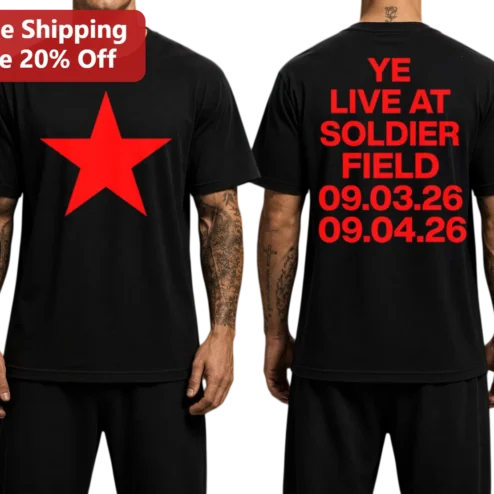 Ye Live At Soldier Field Tee Chicago Concert Merch Night 2 Commemorative Shirt
