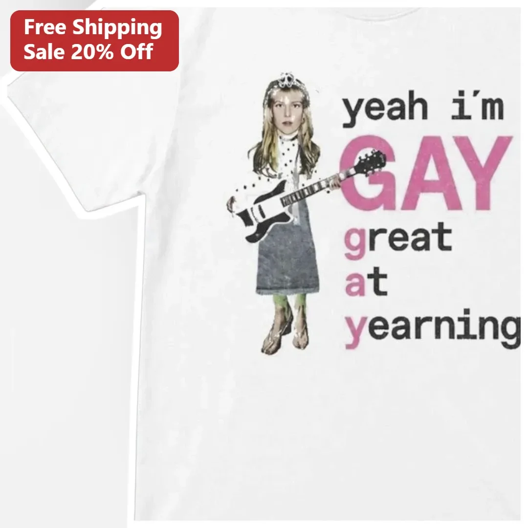 Yeah I'm Gay Great At Yearning Tee Queer Indie Rock Aesthetic Graphic Shirt