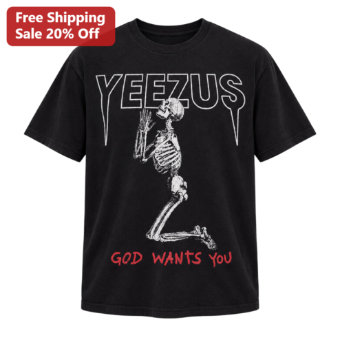 Yeezus God Wants You Vintage Rap Graphic Tee for Men and Women Streetwear