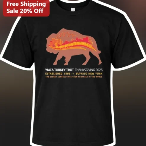 YMCA Turkey Trot Buffalo New York Tee Thanksgiving 2026 Oldest Consecutively Run Footrace Established