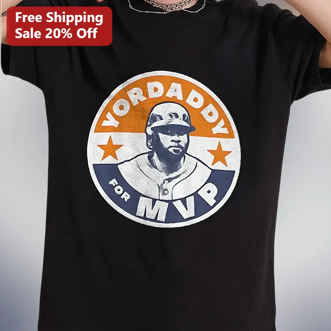Yordaddy For MVP Tee Yordan Alvarez Houston Astros Vintage Baseball Graphic Shirt