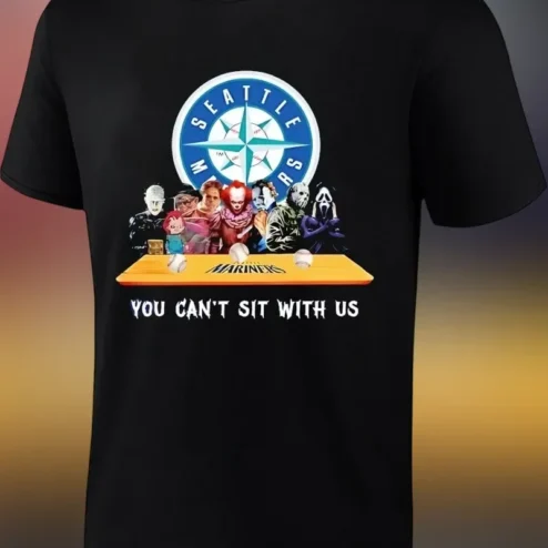 You Can't Sit With Us Horror Baseball Villains Tee