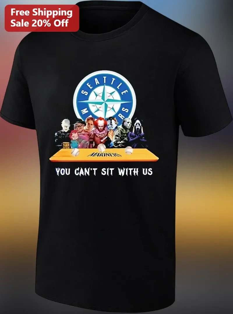 You Can't Sit With Us Horror Baseball Villains Tee
