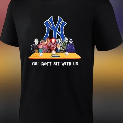 You Can't Sit With Us Horror Villains Baseball Tee