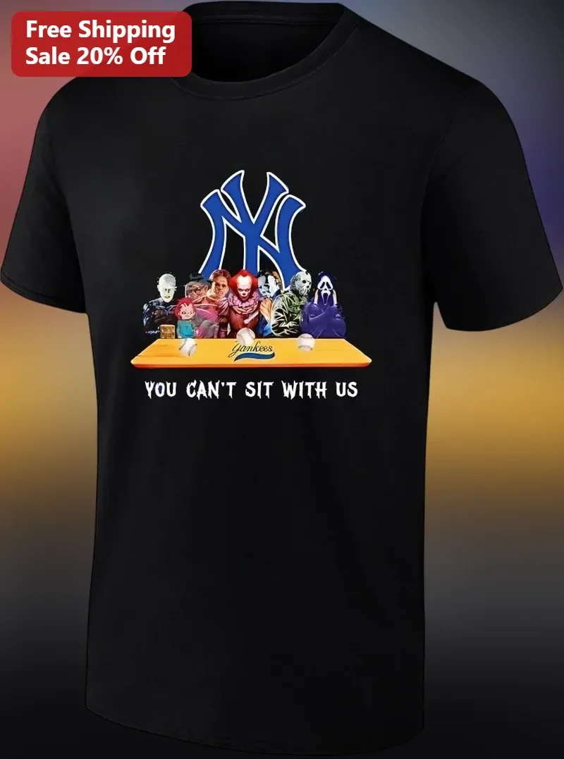 You Can't Sit With Us Horror Villains Baseball Tee