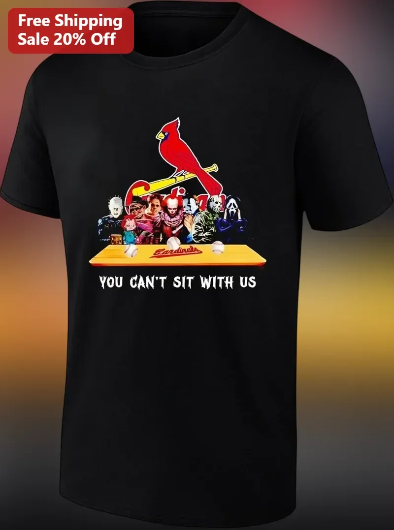 You Can't Sit With Us Horror Villains Cardinals Graphic Tee Halloween Gift