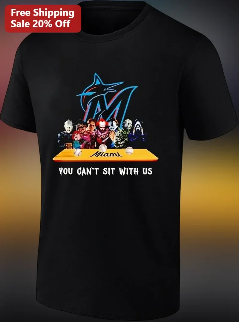 You Can't Sit With Us Horror Villains Miami Marlins Graphic Tee