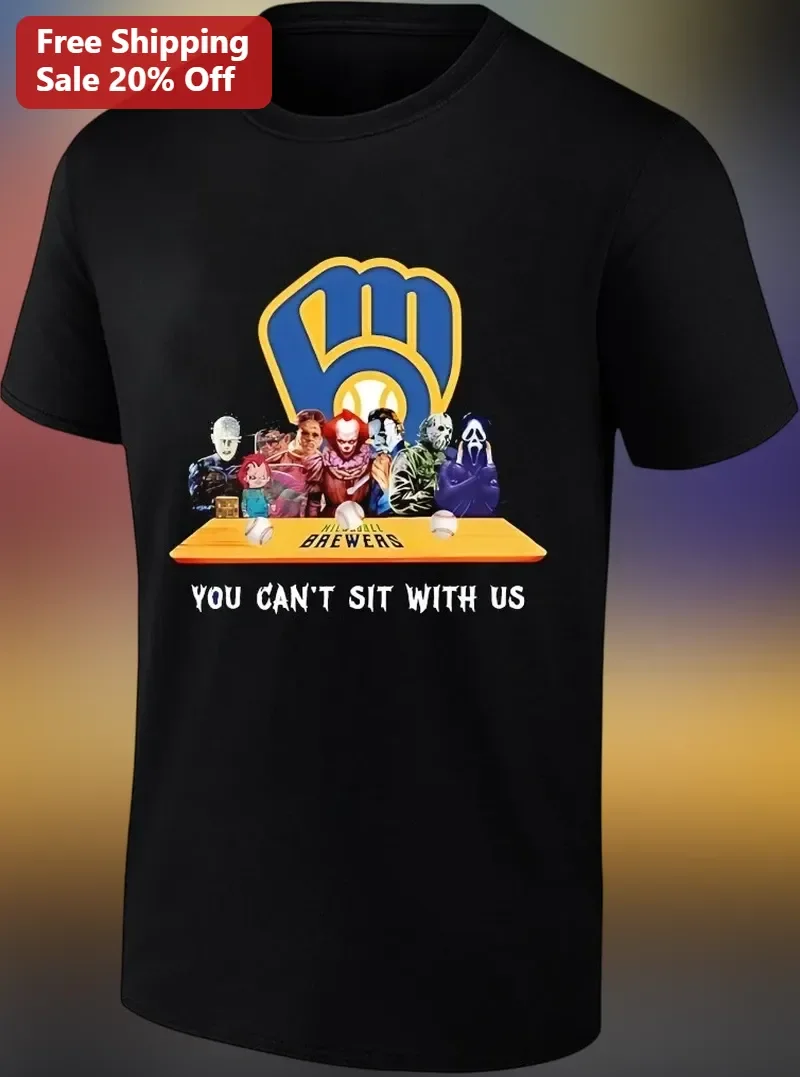 You Can't Sit With Us Horror Villains Milwaukee Brewers Graphic Tee