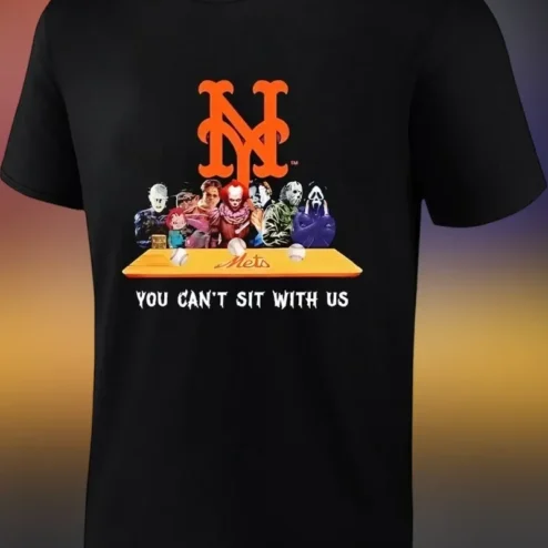 You Can't Sit With Us Horror Villains NY Mets Graphic Tee