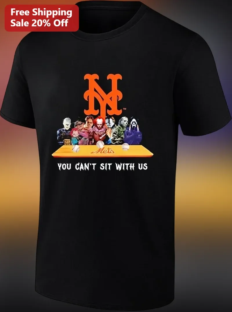 You Can't Sit With Us Horror Villains NY Mets Graphic Tee