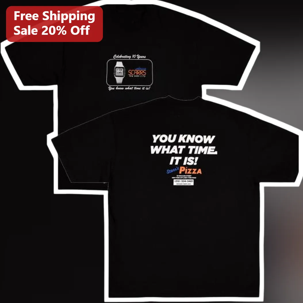 You Know What Time It Is Graphic Tee Retro Digital Watch Pizza Delivery Driver Gift