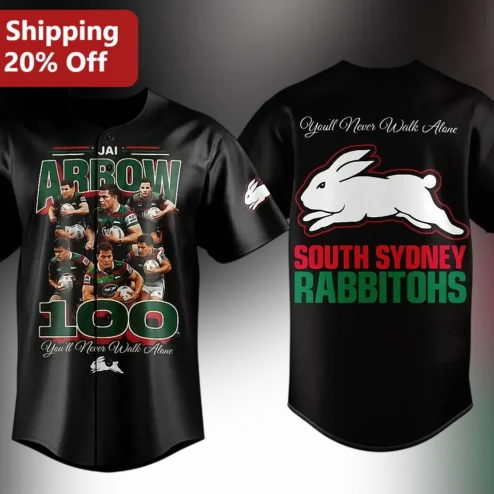 You'll Never Walk Alone South Sydney Rabbitohs Baseball Jersey