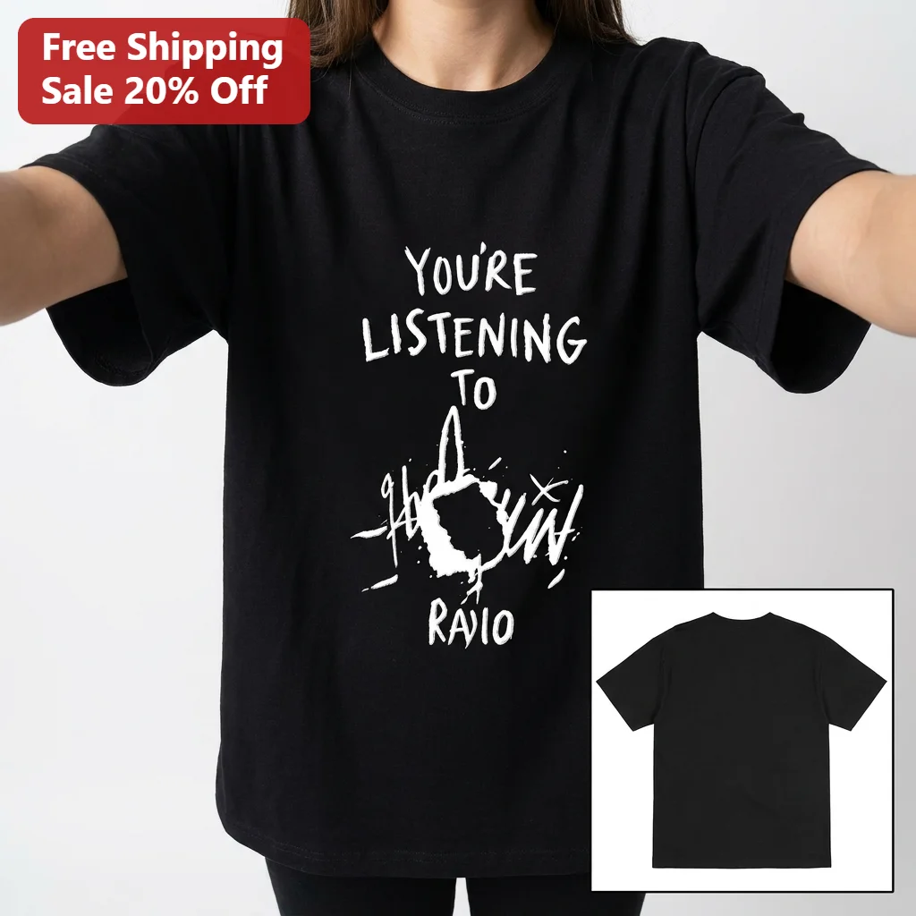 You're Listening To Radio Tee Funny Grunge Scribble Music Lover Graphic Shirt