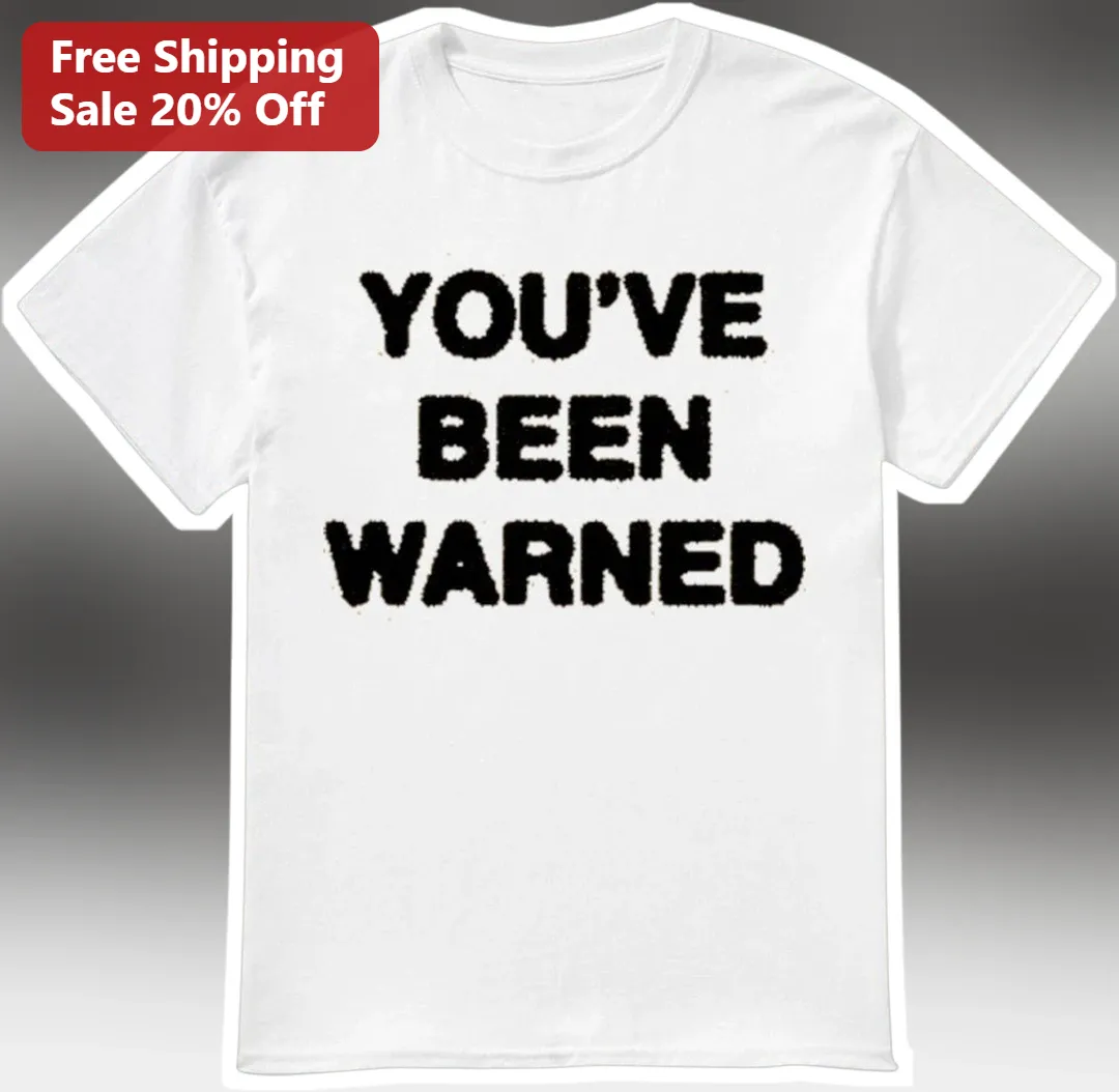 You've Been Warned Funny Red Flags Statement Tee Unisex Cotton Graphic T-Shirt