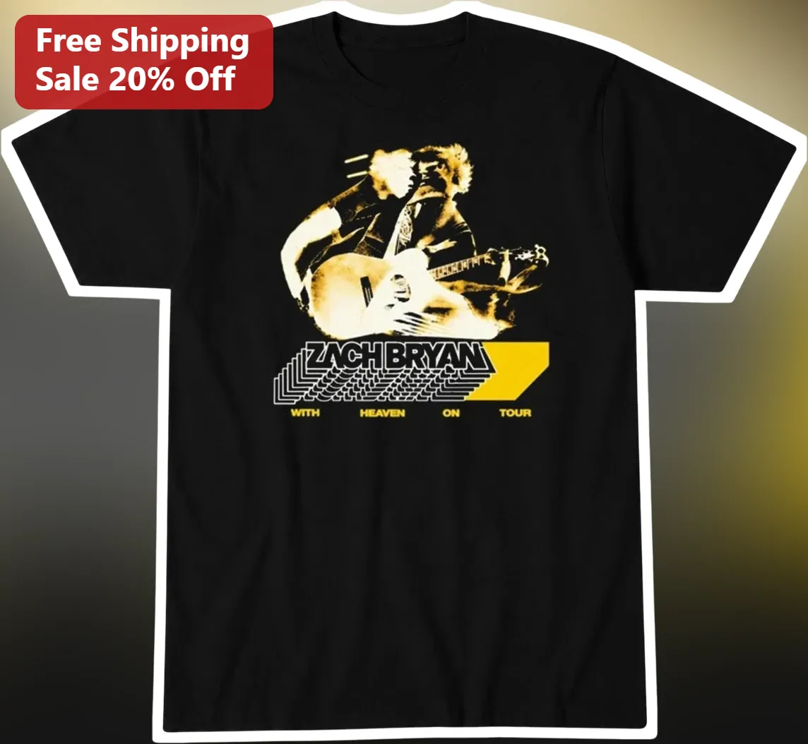 Zach Bryan With Heaven On Top Tour Tee Country Music Fan Gift Retro Concert Merch