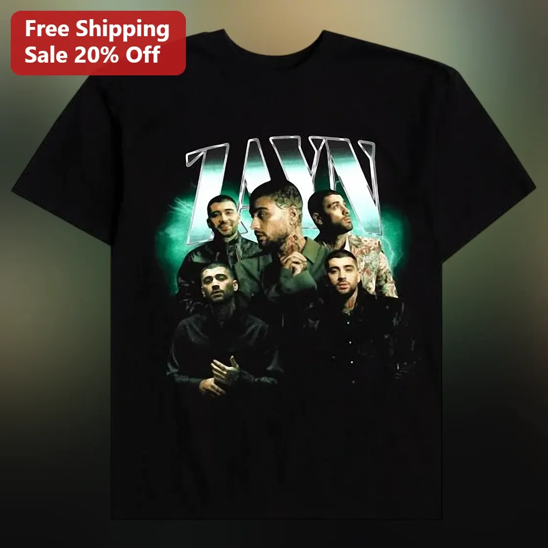 ZAYN Malik Pop Star Portrait Graphic Tee for Fans