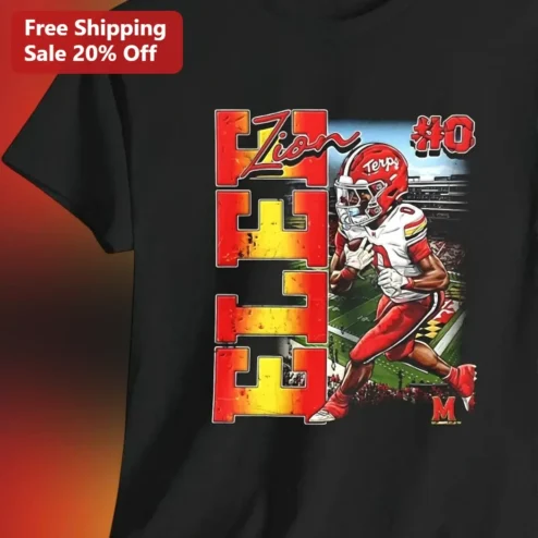 Zion #0 Maryland Terrapins Football Player Graphic Tee