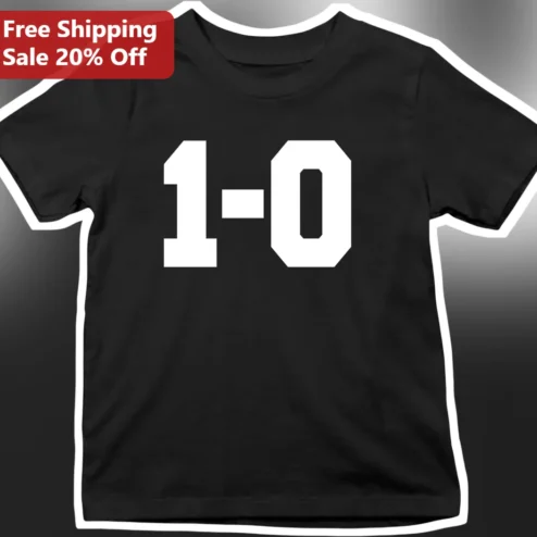1-0 Soccer Hockey Shutout Victory Graphic Tee