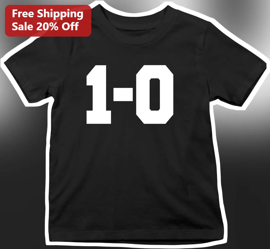 1-0 Soccer Hockey Shutout Victory Graphic Tee