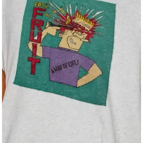 Fruit Away Of Life Retro Cartoon Graphic Tee
